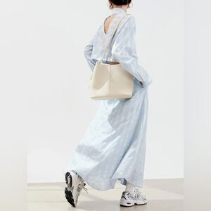 MOUSSY PENELOPE STRIPED BUTTON UP DRESS maxi SIZE Small